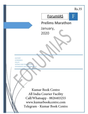 Forum IAS Prelims Marathon - January 2020 - [PRINTED]