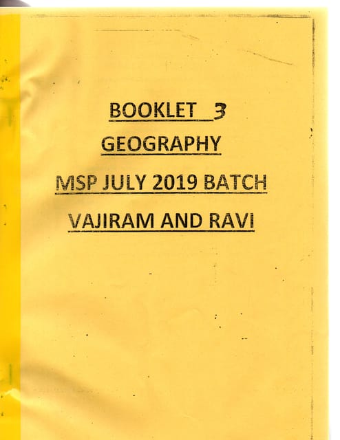 (Set of 3 Booklets) Geography Optional MSP Batch - Vajiram & Ravi - [PRINTED]