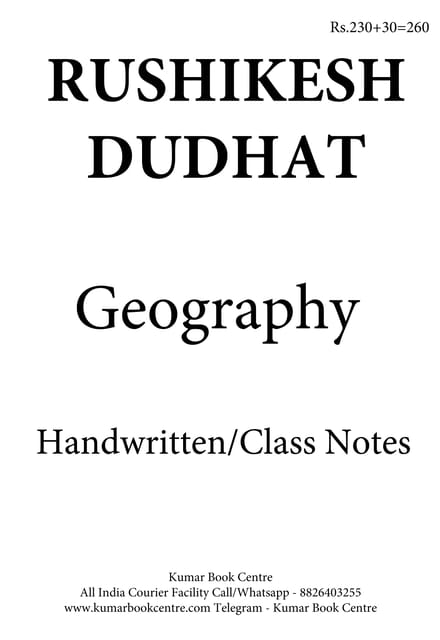 Geography Handwritten/Class Notes - Rushikesh Dudhat - [PRINTED]