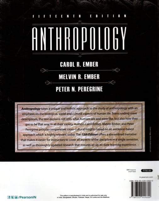 Anthropology (15th Edition) - Ember & Ember - Pearson