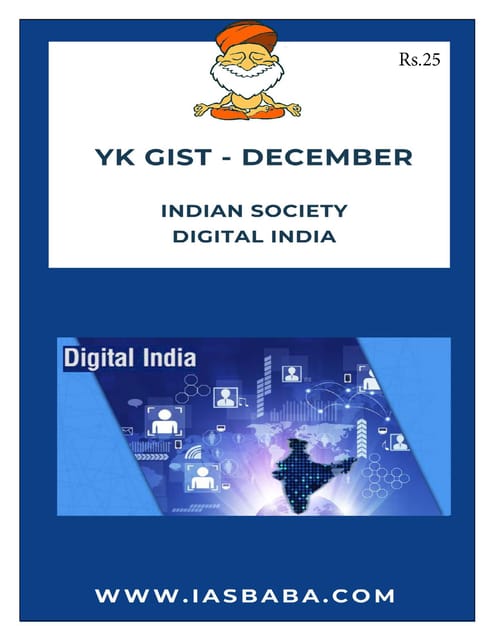 IAS Baba Yojana Kurukshetra Gist - December 2020 - [B/W PRINTOUT]