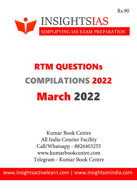 March 2022 - Insights on India Revision Through MCQs (RTM) - [B/W PRINTOUT]