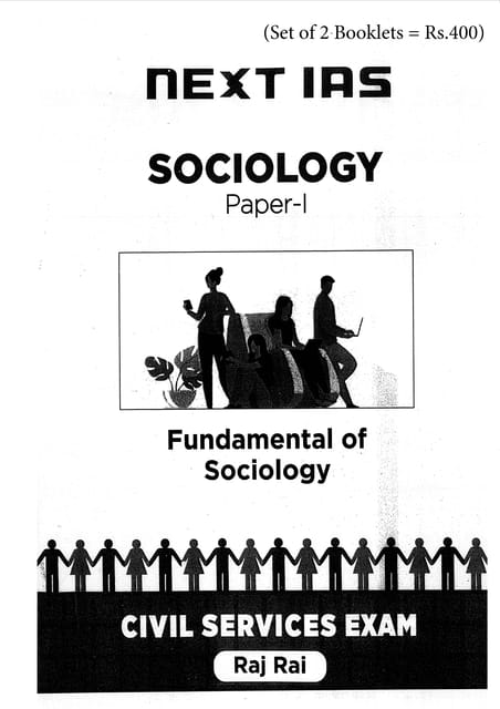 (Set of 2 Booklets) Sociology Optional Printed Notes 2022 - Raj Rai - Next IAS - [B/W PRINTOUT]