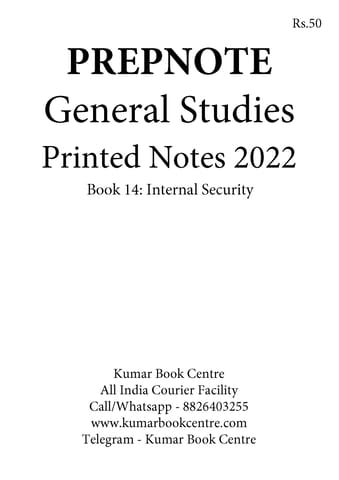 Internal Security - General Studies GS Printed Notes 2022 - Pavneet Singh - Prepnotes - [B/W PRINTOUT]