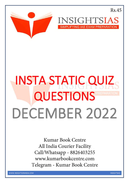 December 2022 - Insights on India Static Quiz - [B/W PRINTOUT]