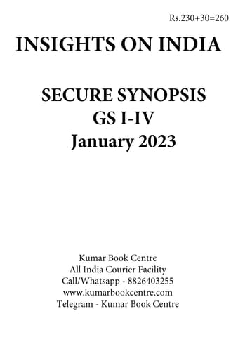 January 2023 - Insights on India Secure Synopsis (GS I to IV) - [B/W PRINTOUT]