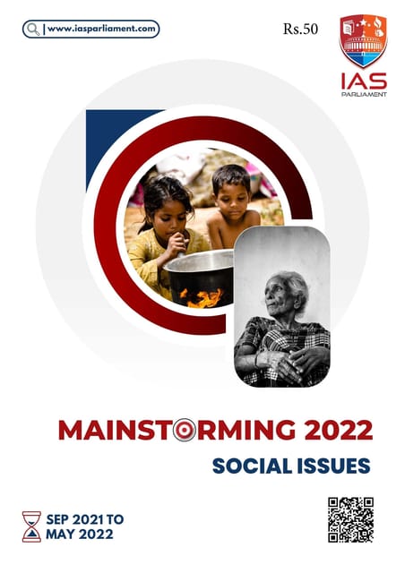 Social Issues - Shankar IAS Mainstorming 2022 -  [B/W PRINTOUT]