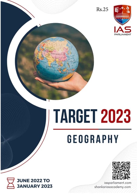 Geography - Shankar IAS Target PT 2023 - [B/W PRINTOUT]