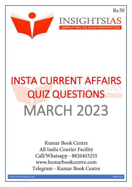 March 2023 - Insights on India Current Affairs Daily Quiz - [B/W PRINTOUT]