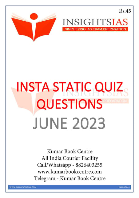 June 2023 - Insights on India Static Quiz - [B/W PRINTOUT]