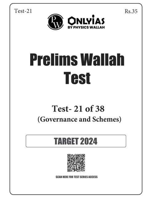 (Set) Only IAS PT Test Series 2024 - Test 21 to 25 - [B/W PRINTOUT]