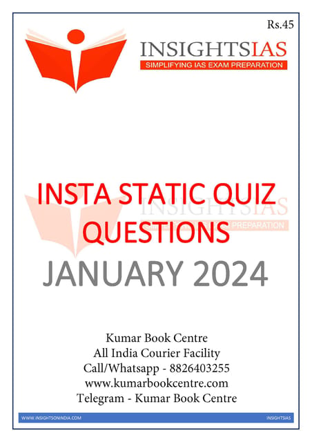 January 2024 - Insights on India Static Quiz - [B/W PRINTOUT]