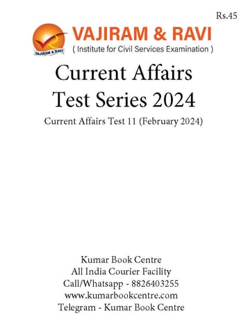 (Set) Vajiram & Ravi PT Current Affairs Test Series 2024 - Test 11 to 15 - [B/W PRINTOUT]