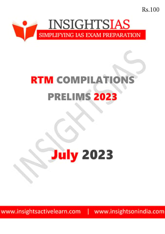 July 2023 - Insights on India Revision Through MCQs (RTM) - [B/W PRINTOUT]