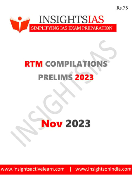 November 2023 - Insights on India Revision Through MCQs (RTM) - [B/W PRINTOUT]