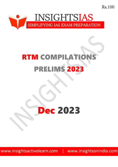 December 2023 - Insights on India Revision Through MCQs (RTM) - [B/W PRINTOUT]