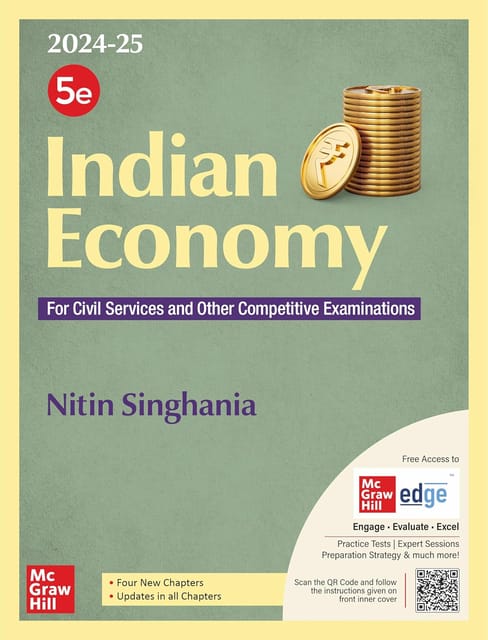 Indian Economy By Nitin Singhania (Author)  | 5th Edition 2024-25 | UPSC | Civil Services Exam | State Administrative Exams | McGraw Hill Edge 2024