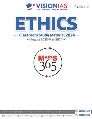 Ethics - Vision IAS Mains 365 2024 - [B/W PRINTOUT]