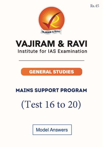 (Set) Vajiram & Ravi Mains Support Program 2023/24 - Test 16 to 20 - [B/W PRINTOUT]