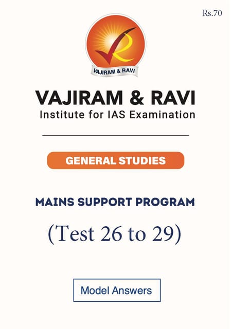 (Set) Vajiram & Ravi Mains Support Program 2023/24 - Test 26 to 29 - [B/W PRINTOUT]