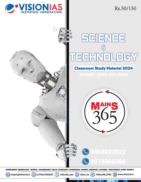 Science & Technology - Vision IAS Mains 365 2024 - [B/W PRINTOUT]