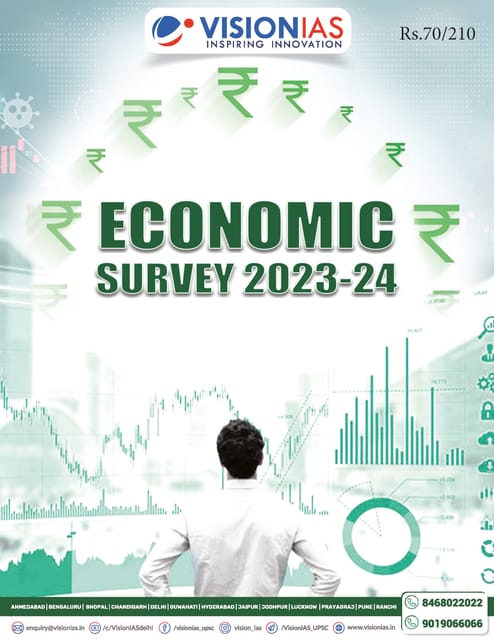 Economic Survey 2023-24 Summary - Vision IAS - [B/W PRINTOUT]