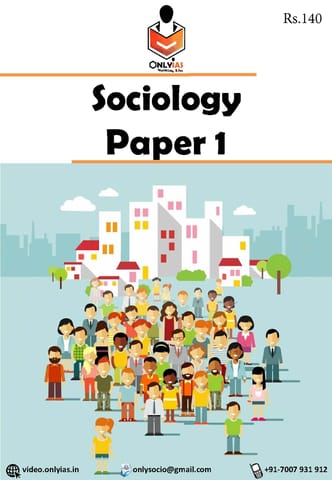 (Set of 2 Booklets) Sociology Optional Printed Notes 2023/24 - Only IAS - [B/W PRINTOUT]