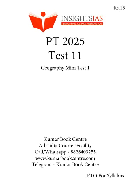 (Set) Insights on India PT Test Series 2025 - Test 11 to 15 - [B/W PRINTOUT]