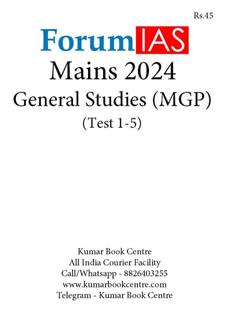 Forum IAS Mains Test Series MGP 2024 - GS Test 1 to 5 - [B/W PRINTOUT]