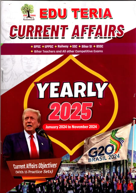 EduTeria Current Affairs Yealy 2024 From january 2024 to november 2024 with current affairs 15 practice sets