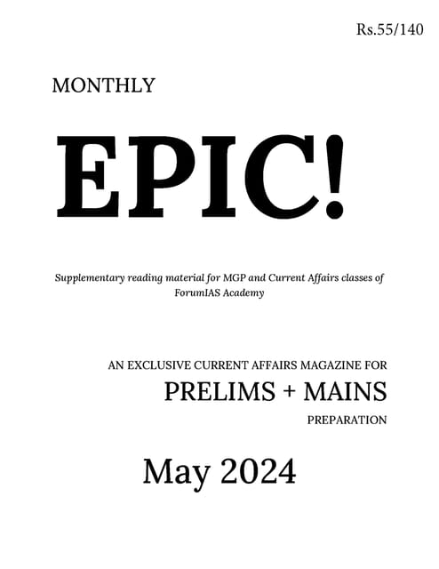 May 2024 - Forum IAS Factly/EPIC Monthly Current Affairs - [B/W PRINTOUT]