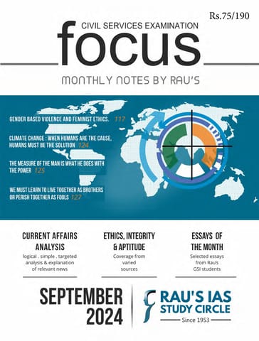 September 2024 - Rau's IAS Focus Monthly Current Affairs - [B/W PRINTOUT]