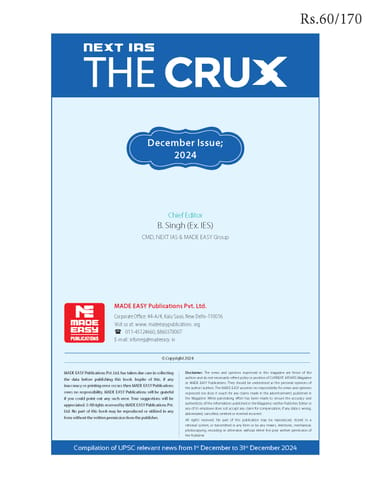 December 2024 - Next IAS The Crux Monthly Current Affairs - [B/W PRINTOUT]